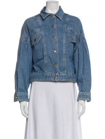 Pre-owned Farm Rio Denim Jacket In Blue