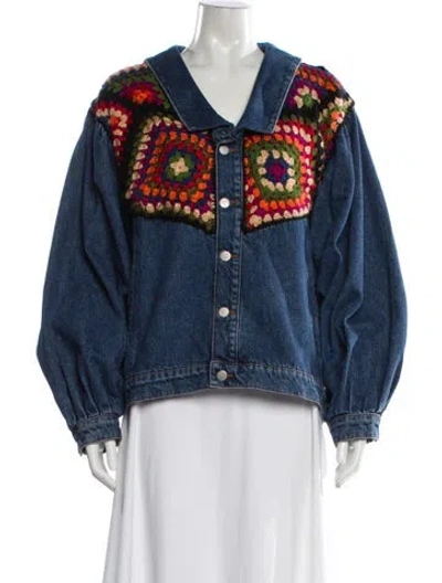 Pre-owned Farm Rio Denim Jacket In Blue