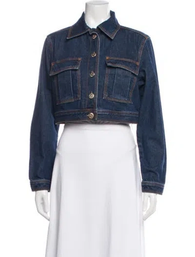 Pre-owned Farm Rio Denim Jacket In Blue