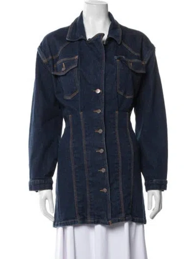 Pre-owned Farm Rio Denim Jacket In Blue