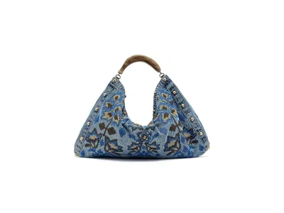 Farm Rio Denim Tote Bag Tote Handbags Denim: One Size In Blue