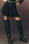Farm Rio Distressed Over-the-knee Boots In Black