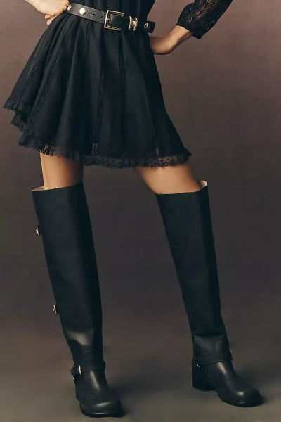 Farm Rio Distressed Over-the-knee Boots In Black