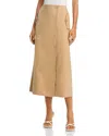 Farm Rio Double Breasted Midi Skirt In Brown