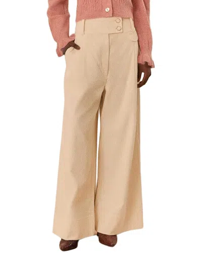 Farm Rio Double Waistband Pant In Neutral