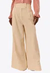 Shop Farm Rio Double Waistband Wide-leg Pants In White