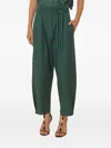 Farm Rio Drawstring Pleated Trousers In Green
