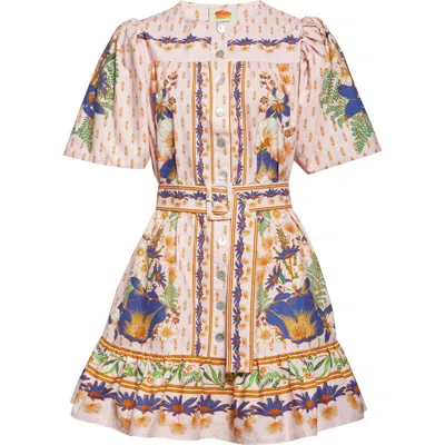 FARM RIO FARM RIO DREAM GARDEN BELTED MINIDRESS
