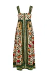 Farm Rio Green Cotton Dress