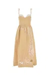 Farm Rio Lace-trimmed Floral-embroidered Midi Dress