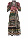 Farm Rio Womens Coconut Tree Flow Ruffled Cotton-poplin Maxi Dress In Multi