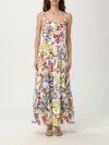 Farm Rio Off-white Greek Garden Lenzing Ecovero Euroflax Maxi Dress