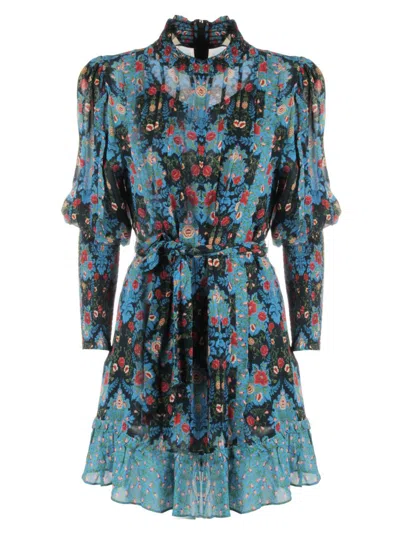 Farm Rio Dresses In Arabesque Floral Blue