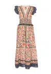 Farm Rio Superbloom Tapestry Cotton Dress In Multicolour