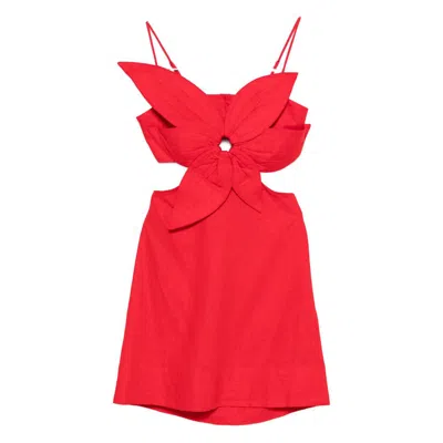 Farm Rio Flower Cut-out Mini Dress In Multi