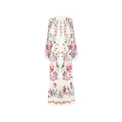 Farm Rio Floral-print Maxi Dress In Purple