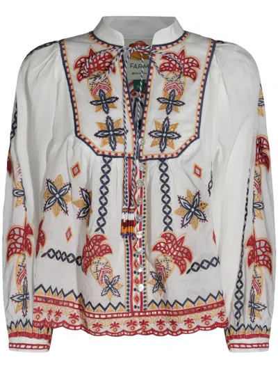 FARM RIO EMBROIDERED BLOUSE