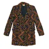 Farm Rio Embroidered Corduroy Blazer In Brown