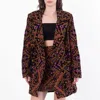Farm Rio Embroidered Corduroy Blazer In Brown