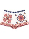 Farm Rio Off White Marys Tiles Shorts Marys Tiles Off-white In White