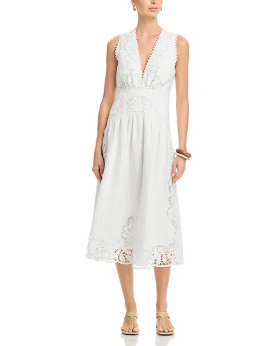 Farm Rio Embroidered Dress In White