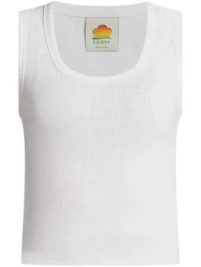 Farm Rio Embroidered-motif Top In White