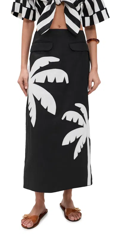 Farm Rio Elegant Tree Skirt With Patch Pockets And Invisible Zip In Black