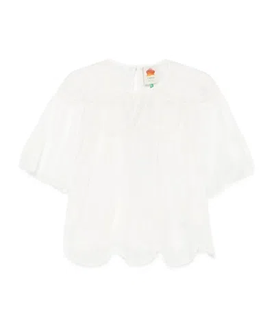 Farm Rio Embroidered Short-sleeve Blouse