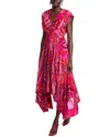 Shop Farm Rio Endless Summer V Neckline Midi Dress In Red