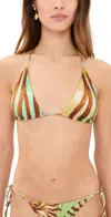 Farm Rio Engineering Bikini Top Shell Scarf In Multi