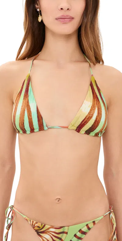Farm Rio Engineering Bikini Top Shell Scarf In Multi