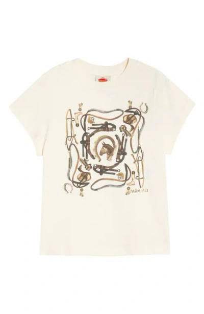 Farm Rio Equestrian Graphic T-shirt In Neutral