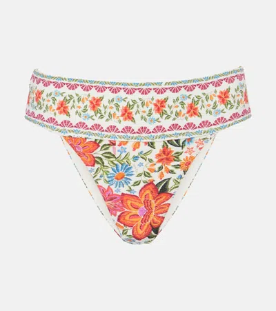 Farm Rio Floral Bikini Bottoms In Multicoloured