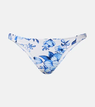 Farm Rio Floral Bikini Bottoms In White