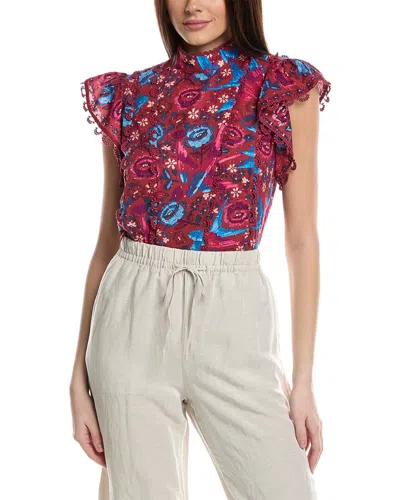 Farm Rio Floral Birds Blouse In Multi