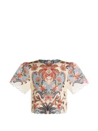 Farm Rio Floral Blouse In Multi