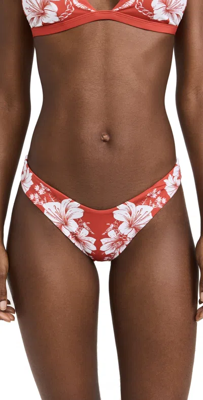 Farm Rio Floral Chains Bikini Bottoms Floral Chains Red