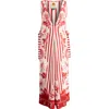FARM RIO FARM RIO FLORAL CHAINS PRINT COVER-UP MAXI DRESS