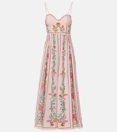 Farm Rio Floral Cotton-blend Maxi Dress