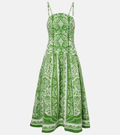 Farm Rio Floral Cotton Maxi Dress In Multicoloured