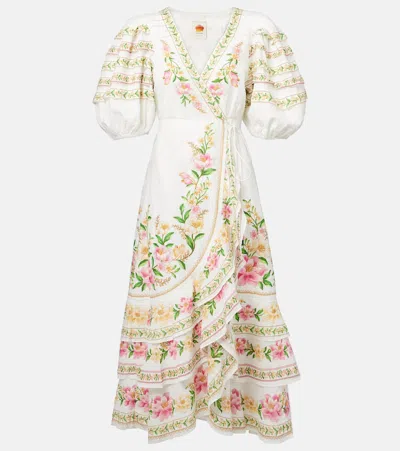 Farm Rio Floral Cotton Wrap Dress