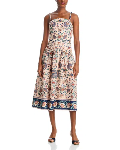 Farm Rio Floral Dehli Linen Dress In Multi