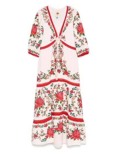 Farm Rio Floral-jacquard Maxi Dress