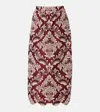 Farm Rio Floral Jacquard Midi Skirt In Multi