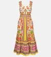 Farm Rio Floral Linen-blend Maxi Dress