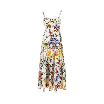 Farm Rio Floral Linen-blend Maxi Dress