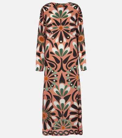 FARM RIO AINIKA FLOWERS MAXI DRESS