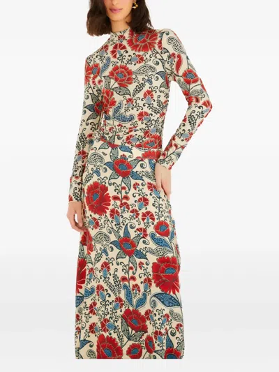 FARM RIO FLORAL MAXI SKIRT