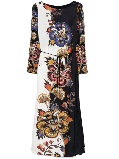 FARM RIO FLORAL MIDI DRESS