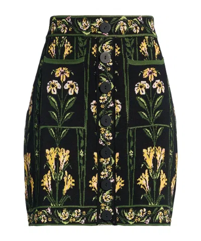 Farm Rio Floral Midi Skirt In Multi